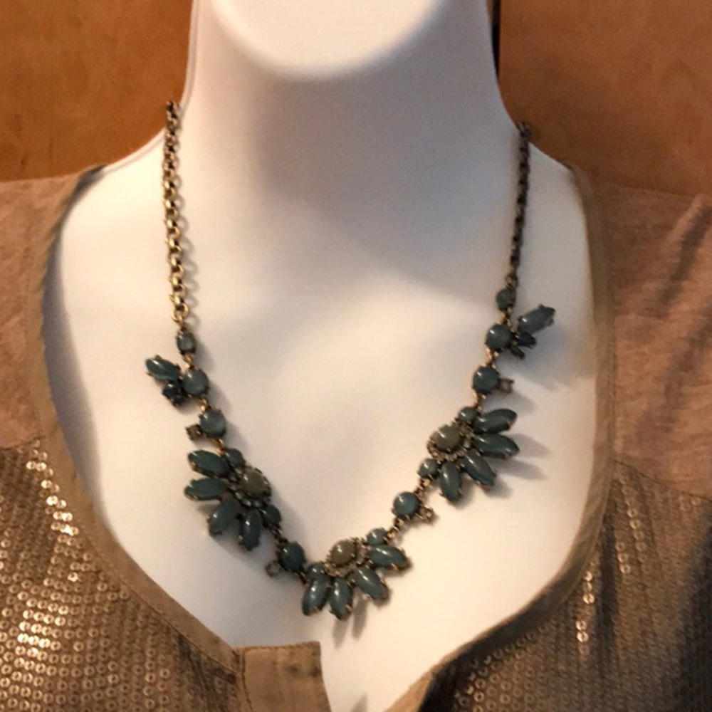 J. Crew necklace - statement piece. Ocean blue.